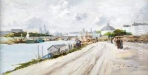 Les Bords De Seine A Paris by Alfred Casile
