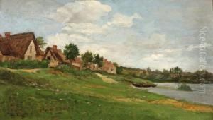 Hameau En Bord De Riviere En Normandie