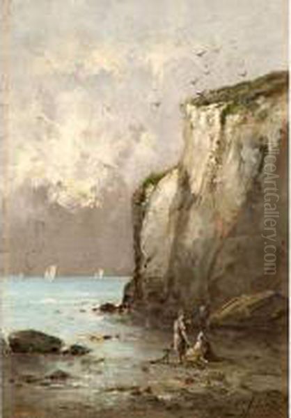 :pecheurs En Bord De Cote Bretonne - view 1