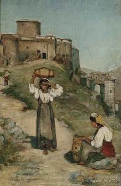 Continental Landscape With Figures In The Foreground - view 1