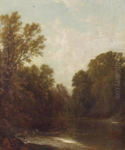 On The River by John William Casilear