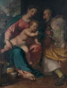 Vierge A L'enfant Avec Saint Joseph by Alessandro Casolani