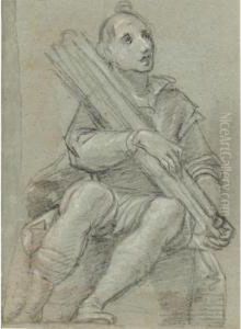 Youth Holding A Bundle Of Sticks by Alessandro Casolani