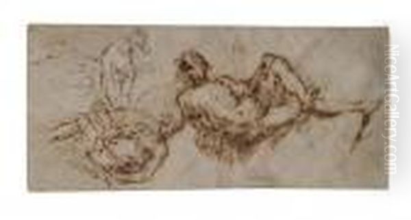 Studies Of Reclining And Seated Figures - view 1