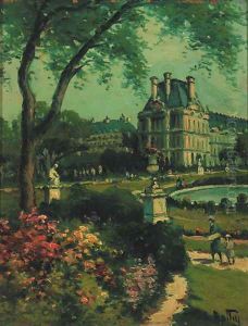Louvre et les Tuileries; and Le Marche de Fleur by Louis Battin