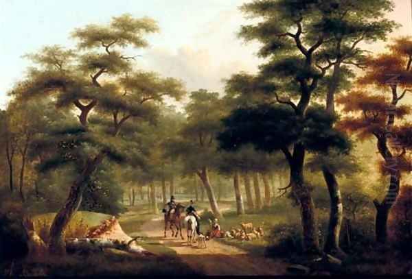 Horse riding in the forest - view 1