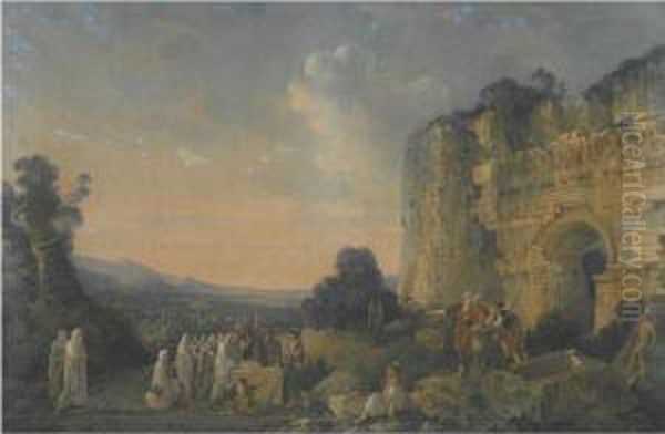 Figures In Front Of The Gate Of Persecution, Ephesus - view 1