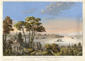 Vue De Constantinople by Louis Francois Cassas
