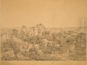 3 Panoramic Views Of Rome by Louis Francois Cassas