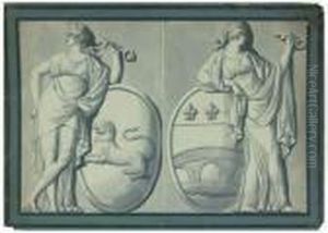 Deux Allegories De Villes by Louis Francois Cassas