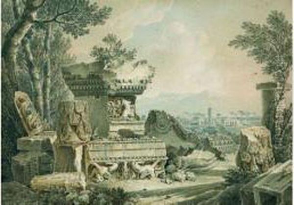 Releve De Ruines Dans La Campagne Italienne - view 1