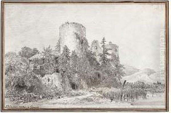 Vue Du Chateau De Laconnex, A La Darde, A Une Lieu De Geneve, Sur La Route De Turin - view 1