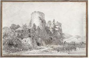 Vue Du Chateau De Laconnex, A La Darde, A Une Lieu De Geneve, Sur La Route De Turin by Louis Francois Cassas