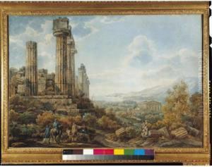 The Temple Of Agrigento by Louis Francois Cassas