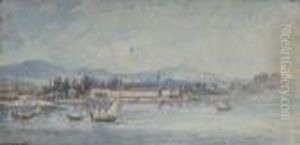Boats On The Bosphorus by Louis Francois Cassas