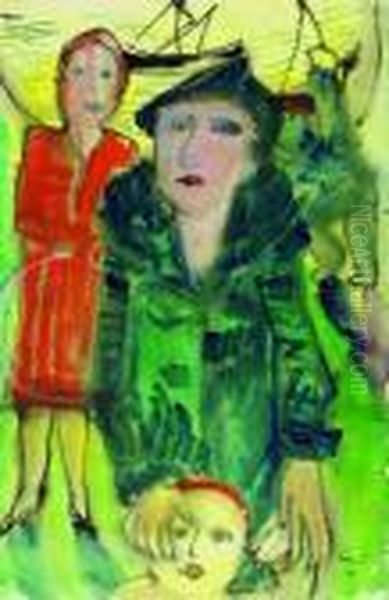 Dame Mit Zwei Kindern - view 1