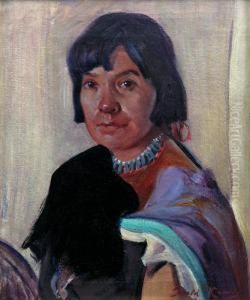 Portrait Of Indian Woman by Ira Diamond Gerald Cassidy