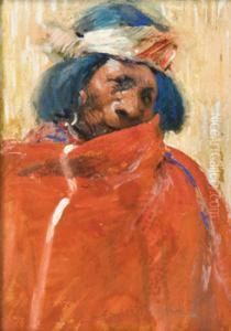 Indian With Red Robe