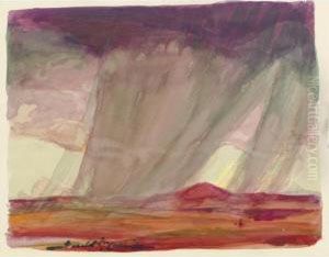 Rain On The Desert: A Sketch by Ira Diamond Gerald Cassidy