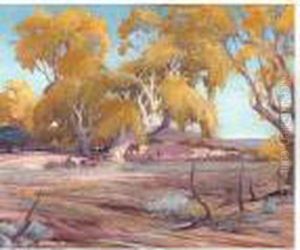 Taos Landscape by Ira Diamond Gerald Cassidy