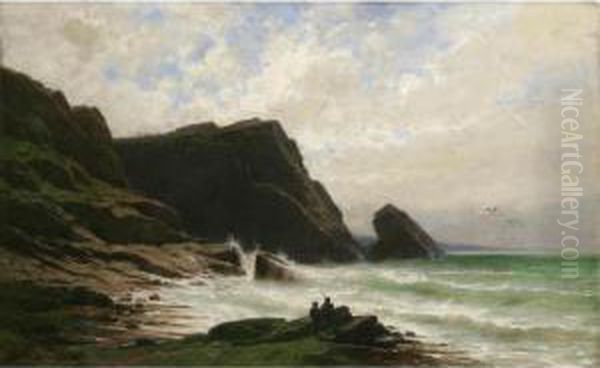 Two Fishermen At The Shore - view 1