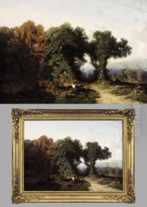 Holzfaller Am Waldrand by Gustave Castan