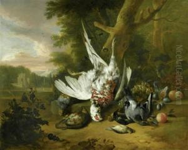 Park Landscape With Game And Fruits. - view 1
