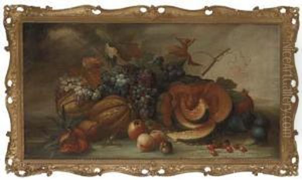 Squashes, Pomegranites, Figs, Grapes, Apples And Peaches - view 1