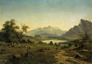 Veduta Di Salisburgo Con Il Massiccio Dell""""untersberg
