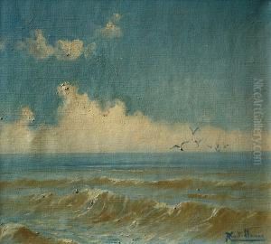 Paisaje De Mar Con Gaviotas