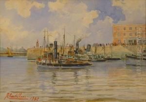 Puerto De Montevideo by Roberto Castellanos Mane