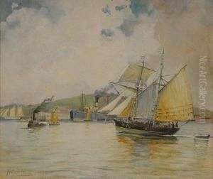 Rada Y El Cerro De Montevideo by Roberto Castellanos Mane