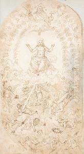 La Sainte Trinite Et Les Instruments De La Passion Portes Par Des Anges by Bernardo Castello