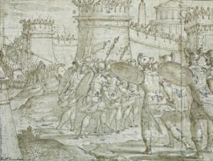 L'assaut D'une Cite Fortifiee by Bernardo Castello