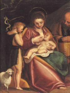Madonna Con Bambino E San Giovannino by Bernardo Castello