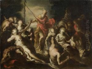 Moise Et Le Serpent D'airain by Valerio Castello