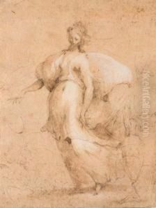 Une Femme Marchant Vers La Gauche by Valerio Castello