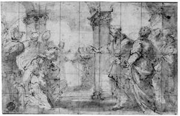 Christ And The Centurion: Design For A Lunette - view 1