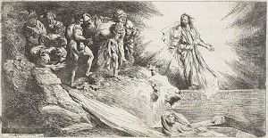 The Bodies Of Saints Peter And Paul Hidden In The Catacombs by Giovanni Francesco Castiglione