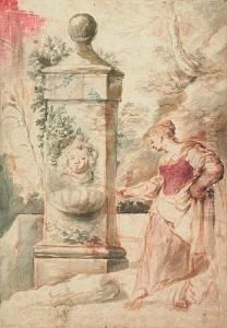 Woman At A Fountain Woman At A Fountain