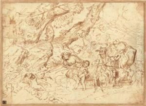 The Nurture Of Cyrus by Giovanni Francesco Castiglione