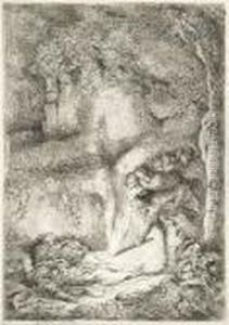 La Decouverte Des Corps De Saint Pierre Et Saint Paul by Giovanni Benedetto Castiglione