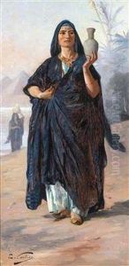 Wassertragerin Am Nil by Edouard Castres