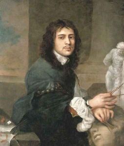 Portrait of an artist drawing after the Antique