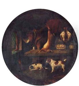 Spaniels with dead Game in a Larder by Benjamin Blake