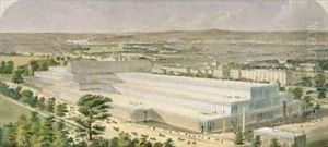 Aeronautic View of the Palace of Industry for All Nations