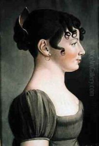 Portrait of a Young Girl by Etienne Esperance Bouchardy