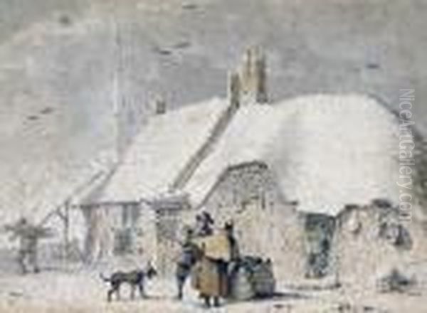 Peasants By A Cottage - view 1