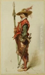 A Halberdier by Charles Cattermole