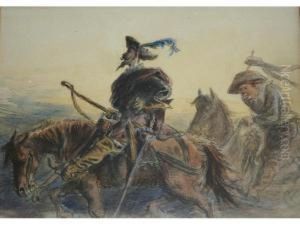 Don Quixote And Sancho Panza by Charles Cattermole